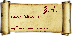 Zwick Adrienn névjegykártya